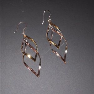 18 karat gold over sterling silver drop earrings